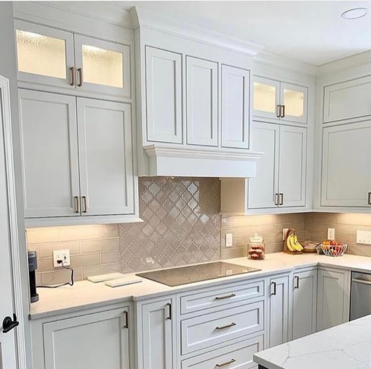 best granite color for off white cabinets